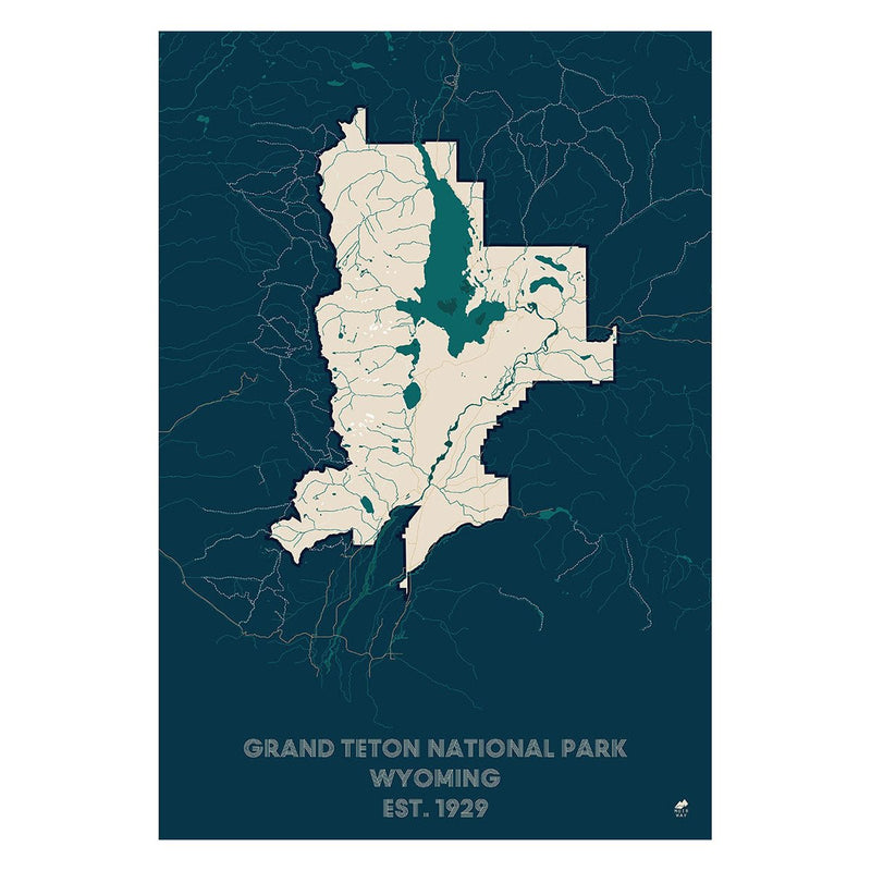 Grand Teton National Park Map - Muir Way - National Park