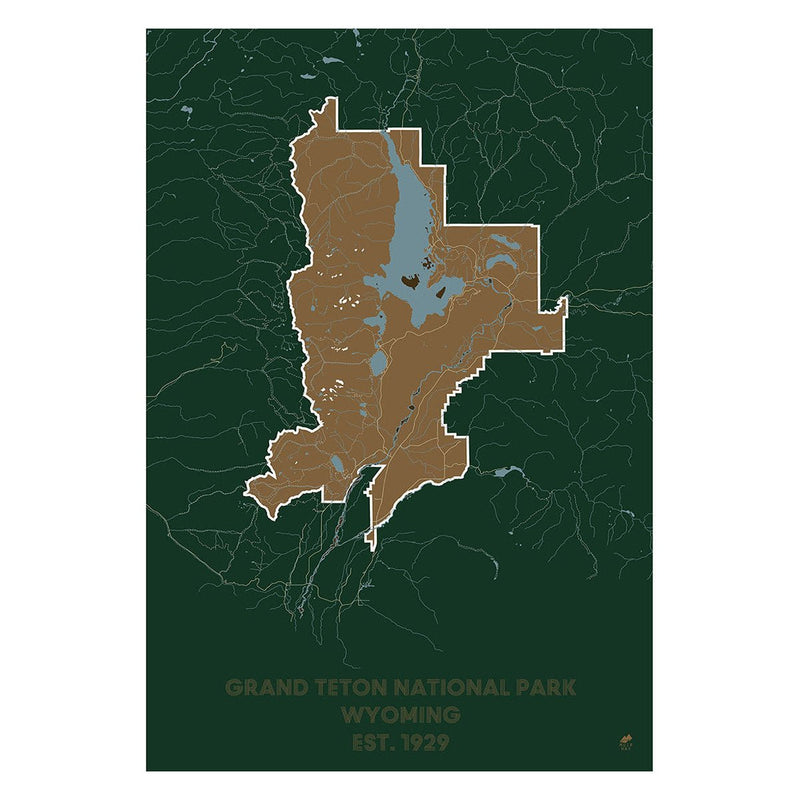 Grand Teton National Park Map - Muir Way - National Park