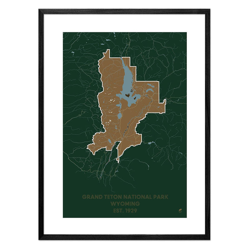Grand Teton National Park Map - Muir Way - National Park