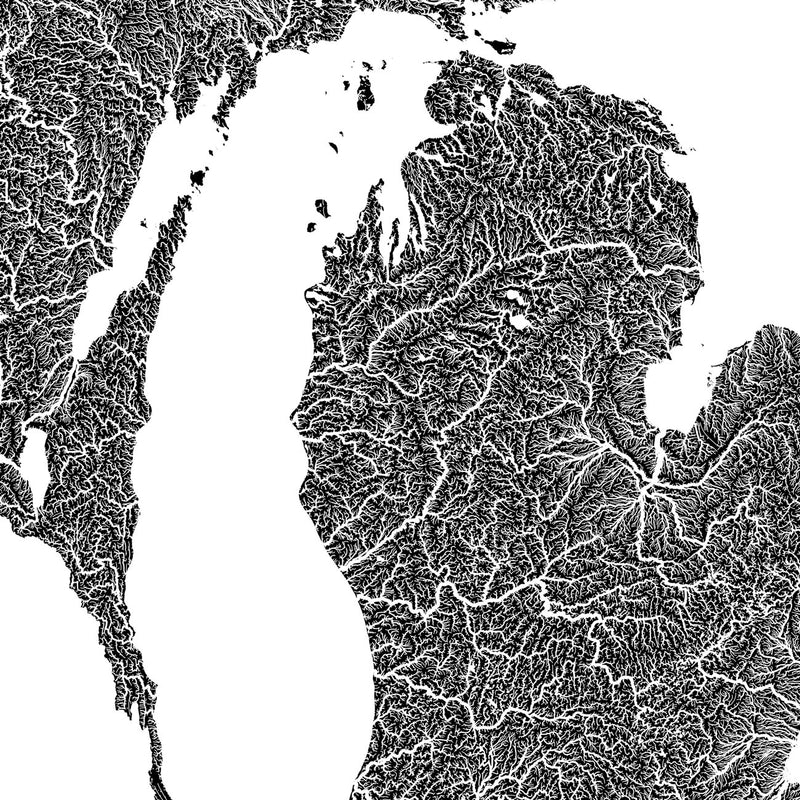 Great Lake Regional Hydrological Map - Muir Way - Hydrology