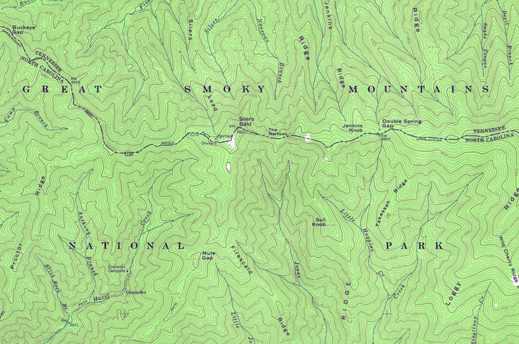 Great Smoky Mountains National Park Map Water Bottle - McGovern