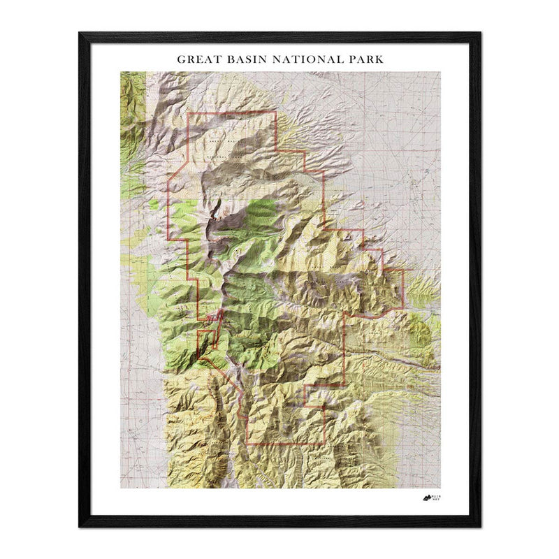 Great Basin Shaded Relief Map - Muir Way - Relief Series