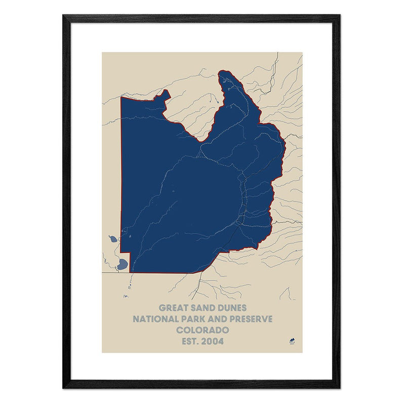 Great Sand Dunes National Park and Preserve Map - Muir Way - National Park