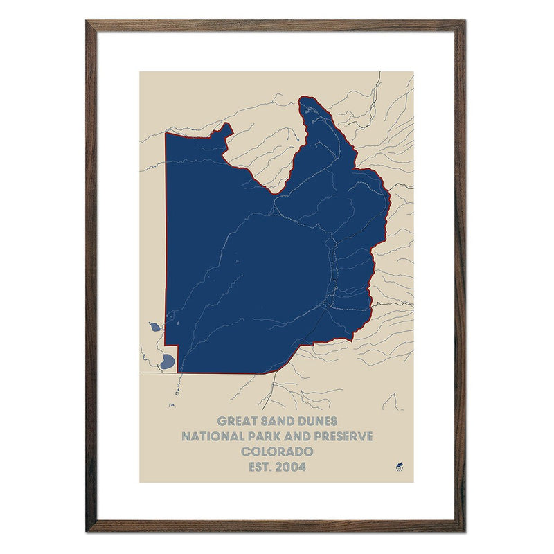 Great Sand Dunes National Park and Preserve Map - Muir Way - National Park