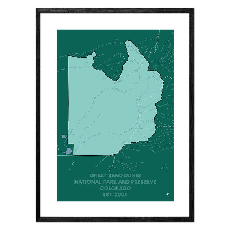 Great Sand Dunes National Park and Preserve Map - Muir Way - National Park