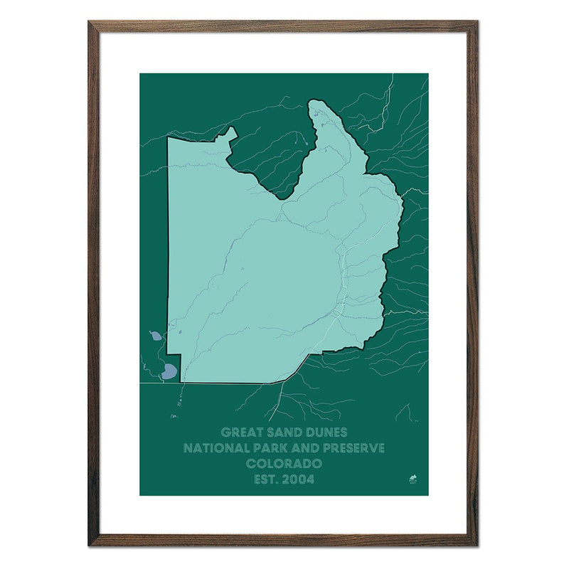 Great Sand Dunes National Park and Preserve Map - Muir Way - National Park