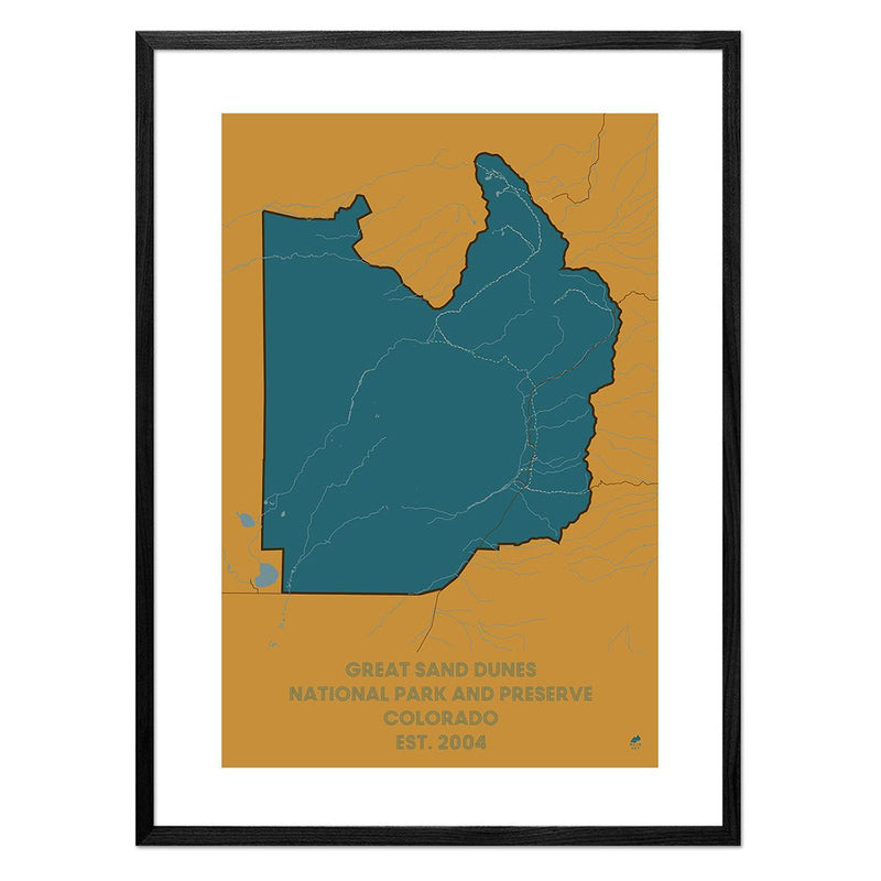 Great Sand Dunes National Park and Preserve Map - Muir Way - National Park