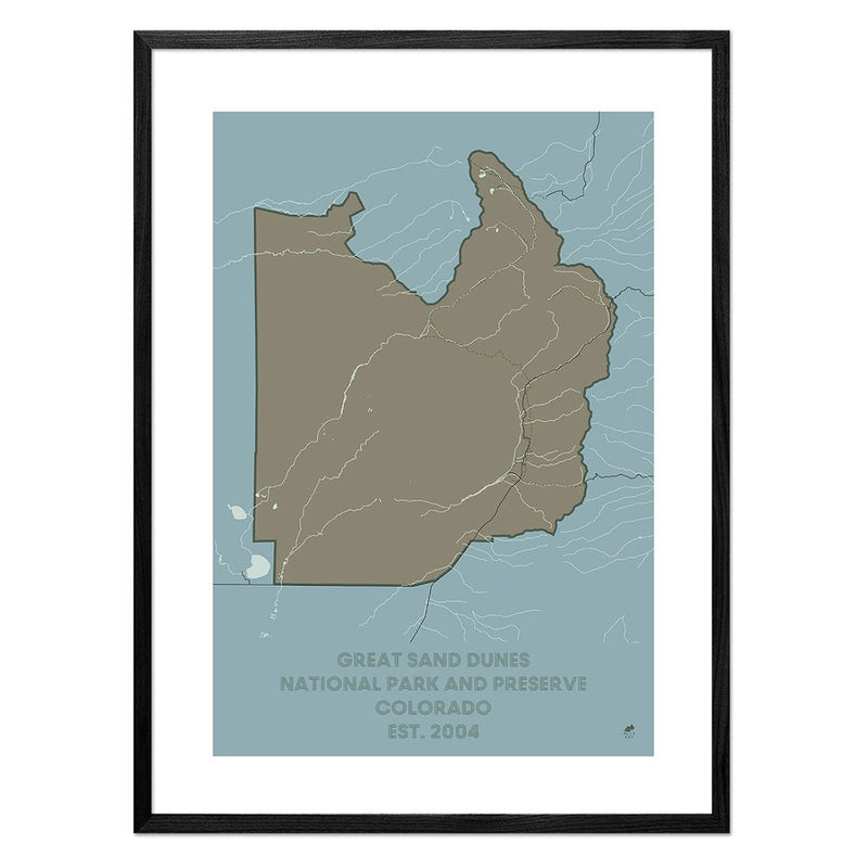 Great Sand Dunes National Park and Preserve Map - Muir Way - National Park