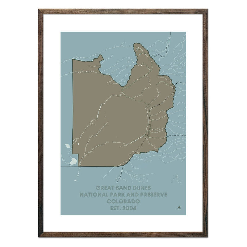 Great Sand Dunes National Park and Preserve Map - Muir Way - National Park