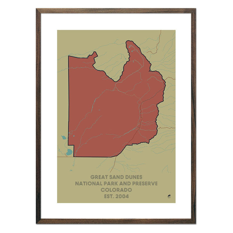 Great Sand Dunes National Park and Preserve Map - Muir Way - National Park