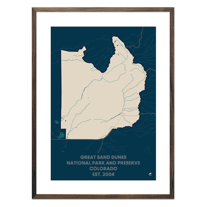 Great Sand Dunes National Park and Preserve Map - Muir Way - National Park