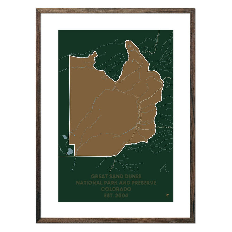 Great Sand Dunes National Park and Preserve Map - Muir Way - National Park