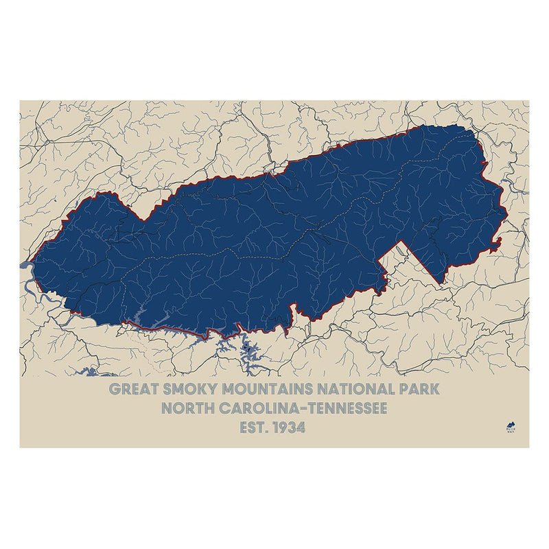 Great Smoky Mountains National Park Map - Muir Way - National Park