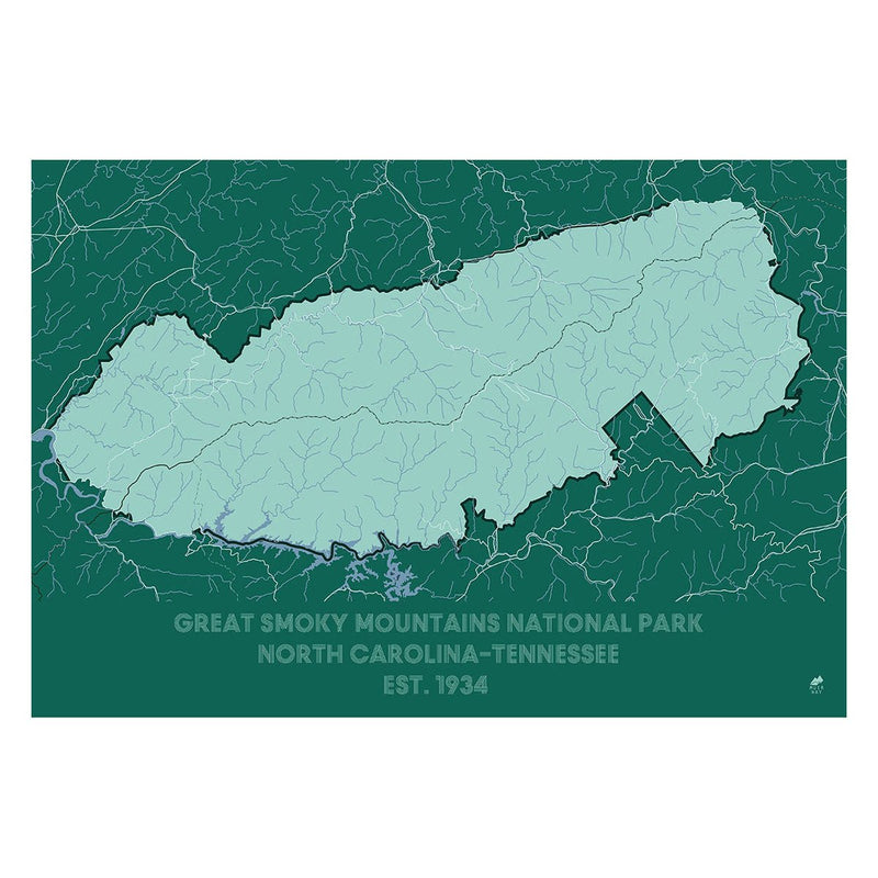 Great Smoky Mountains National Park Map - Muir Way - National Park