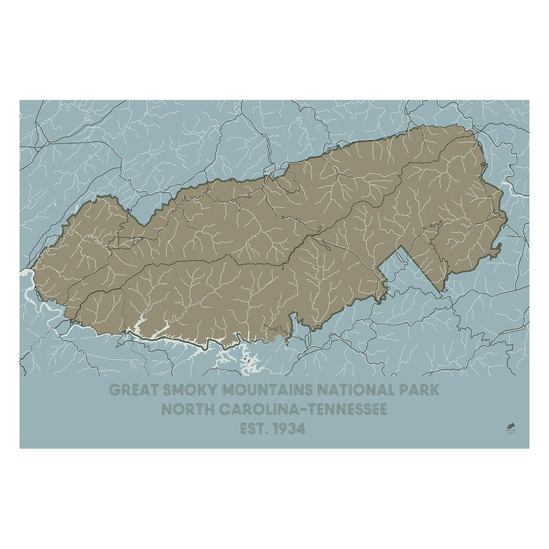 Great Smoky Mountains National Park Map - Muir Way - National Park