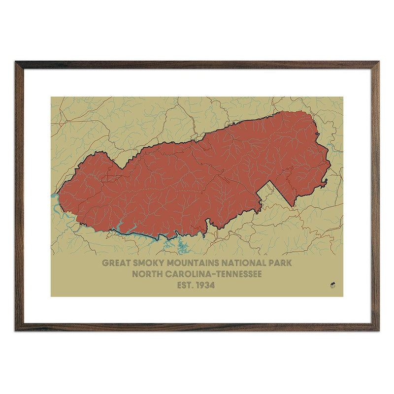 Great Smoky Mountains National Park Map - Muir Way - National Park
