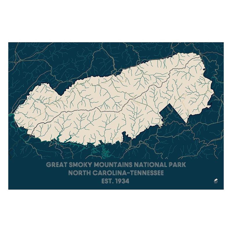 Great Smoky Mountains National Park Map - Muir Way - National Park