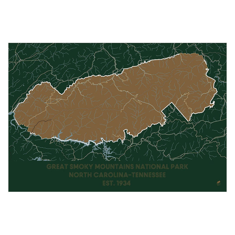 Great Smoky Mountains National Park Map - Muir Way - National Park