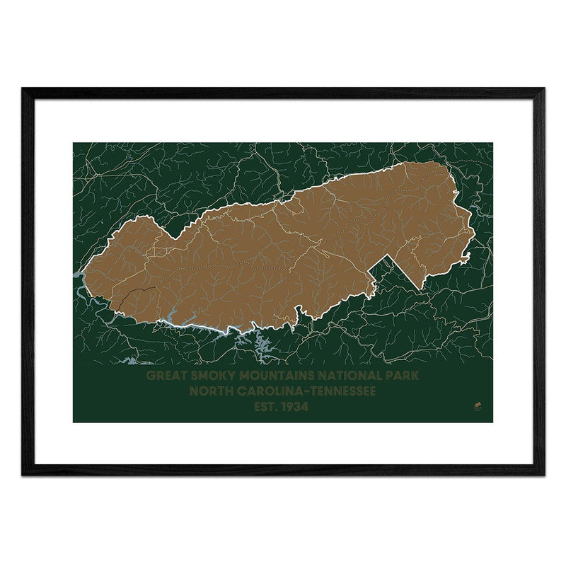 Great Smoky Mountains National Park Map - Muir Way - National Park