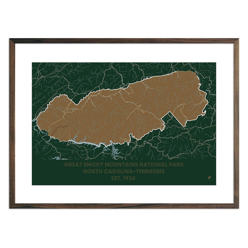 Great Smoky Mountains National Park Map - Muir Way - National Park