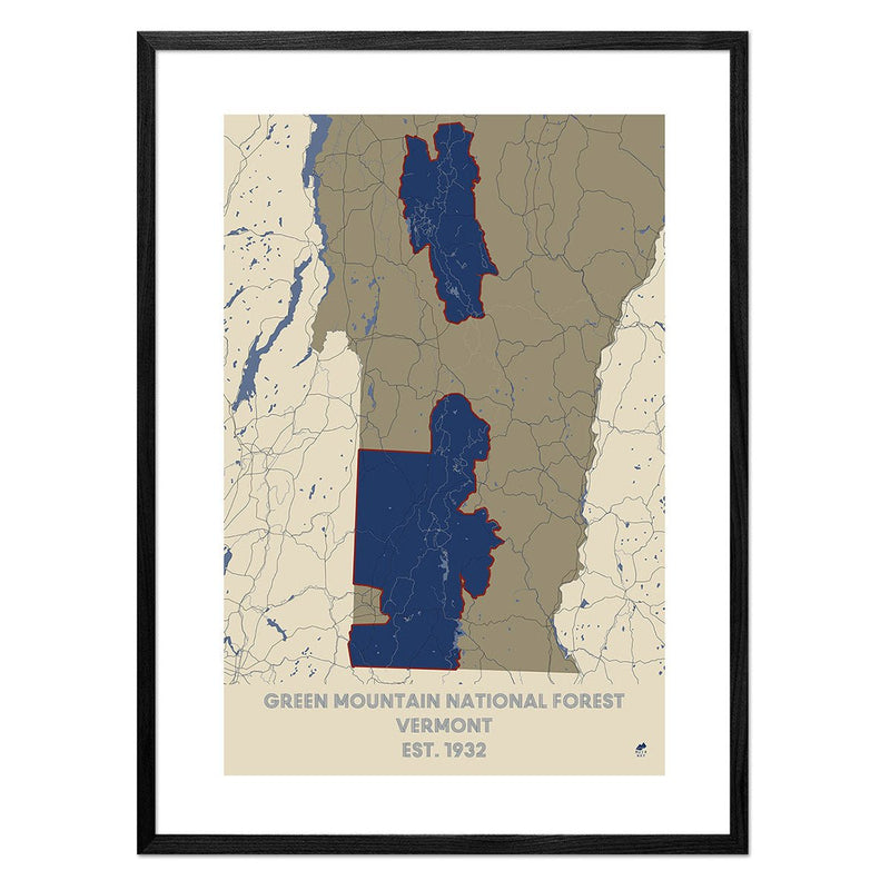 Green Mountain National Forest Map - Muir Way - National Park