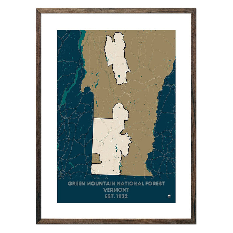 Green Mountain National Forest Map - Muir Way - National Park