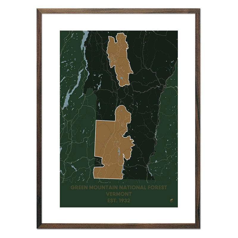 Green Mountain National Forest Map - Muir Way - National Park