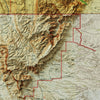 Guadalupe Mountains Shaded Relief Map