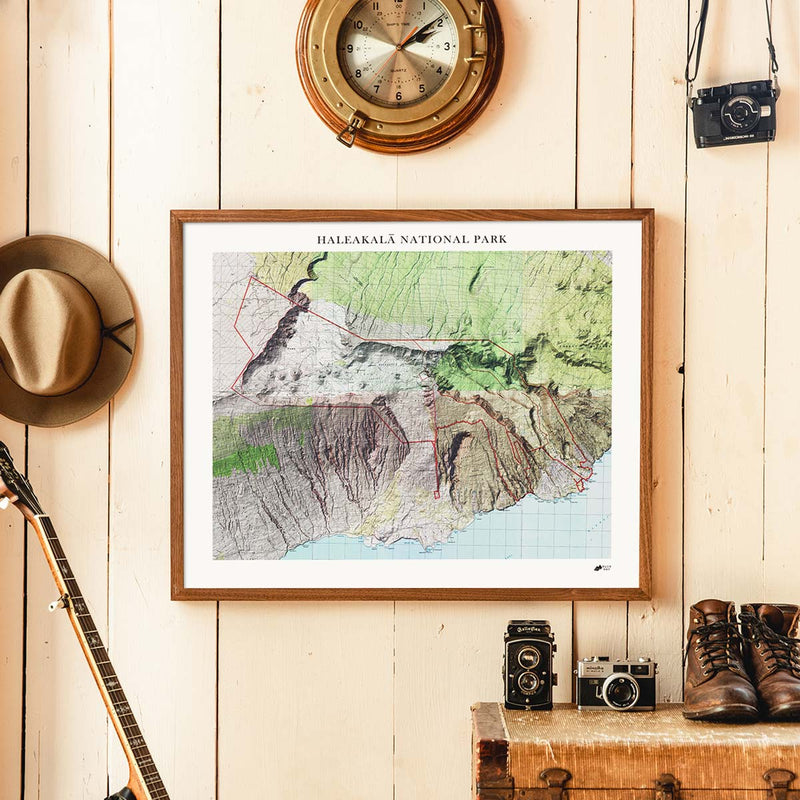 Haleakala Shaded Relief Map - Muir Way - Relief Series