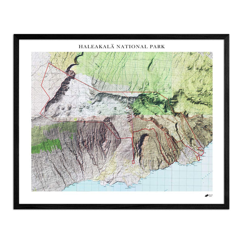 Haleakala Shaded Relief Map - Muir Way - Relief Series