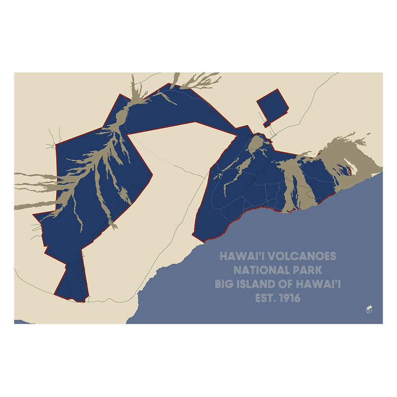 Hawai'i Volcanoes National Park Map - Muir Way - National Park