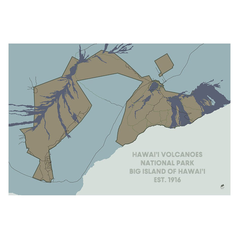 Hawai'i Volcanoes National Park Map - Muir Way - National Park