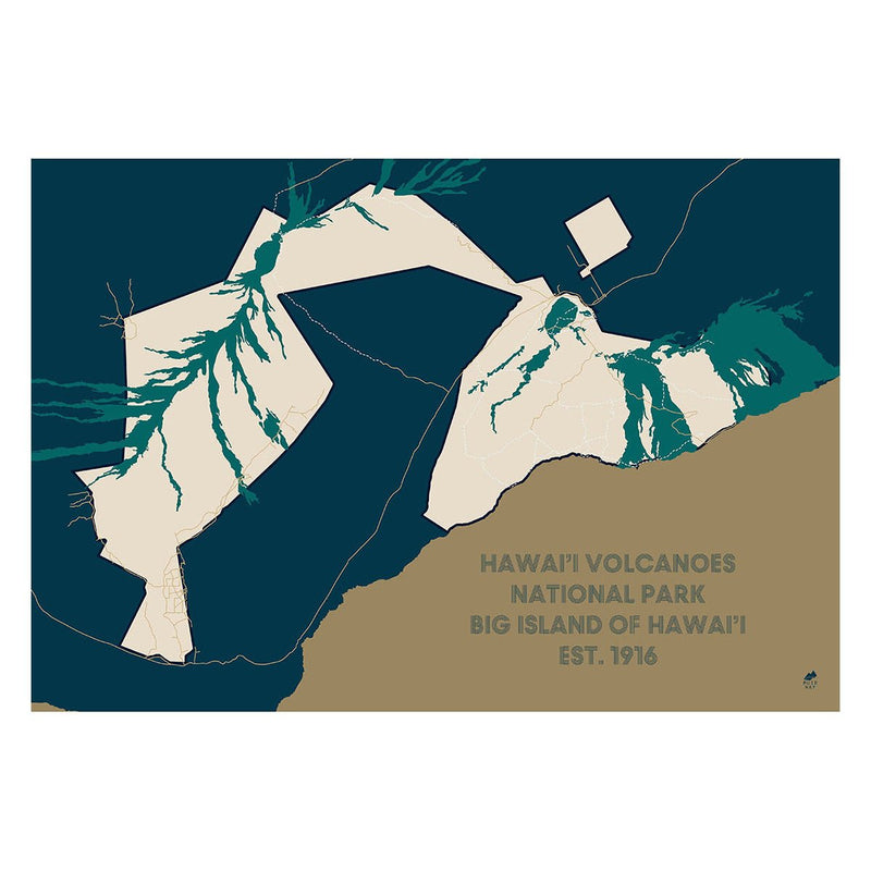 Hawai'i Volcanoes National Park Map - Muir Way - National Park