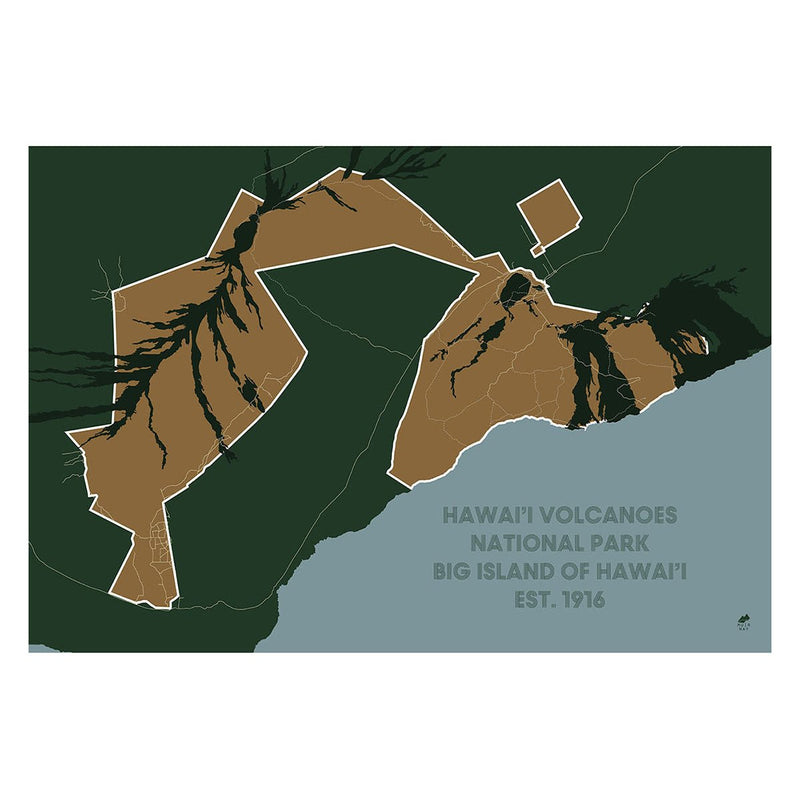 Hawai'i Volcanoes National Park Map - Muir Way - National Park