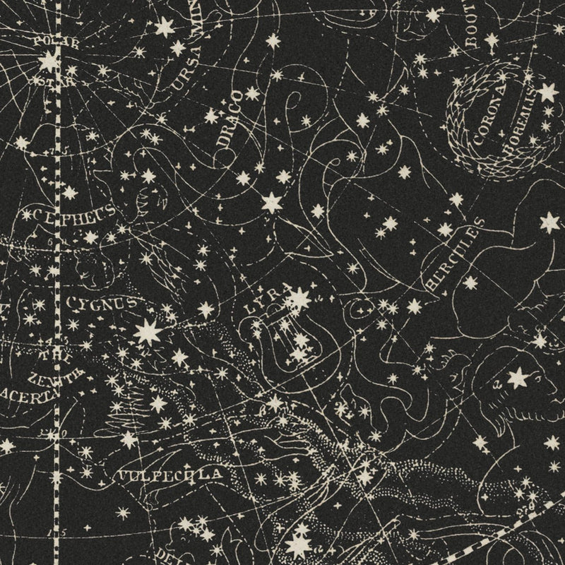 Map of the Heavens July - October 1850 - Muir Way - Vintage Map