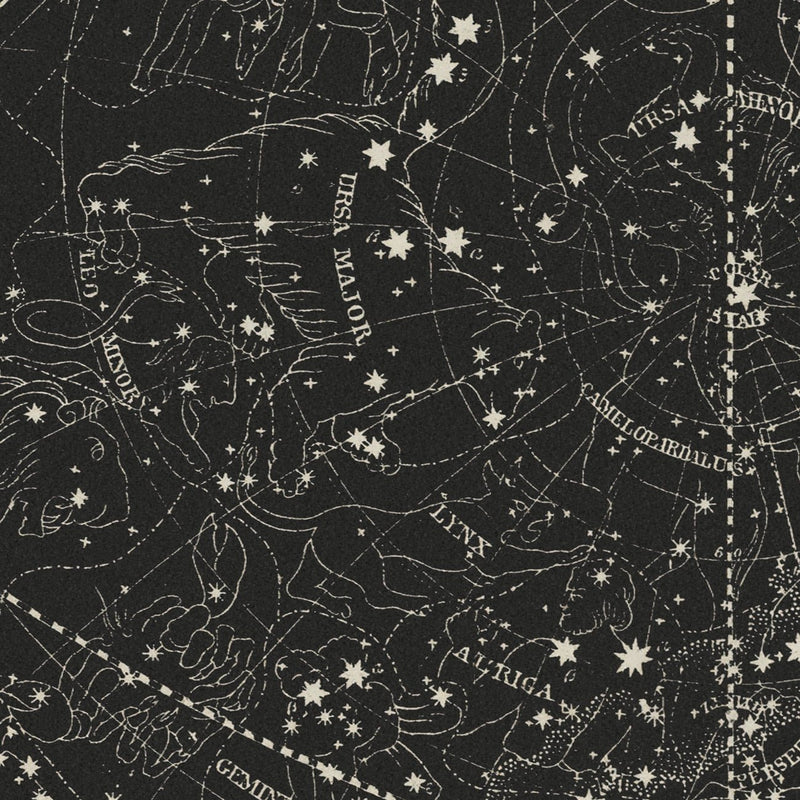 Map of the Heavens November - January 1850 - Muir Way - Vintage Map