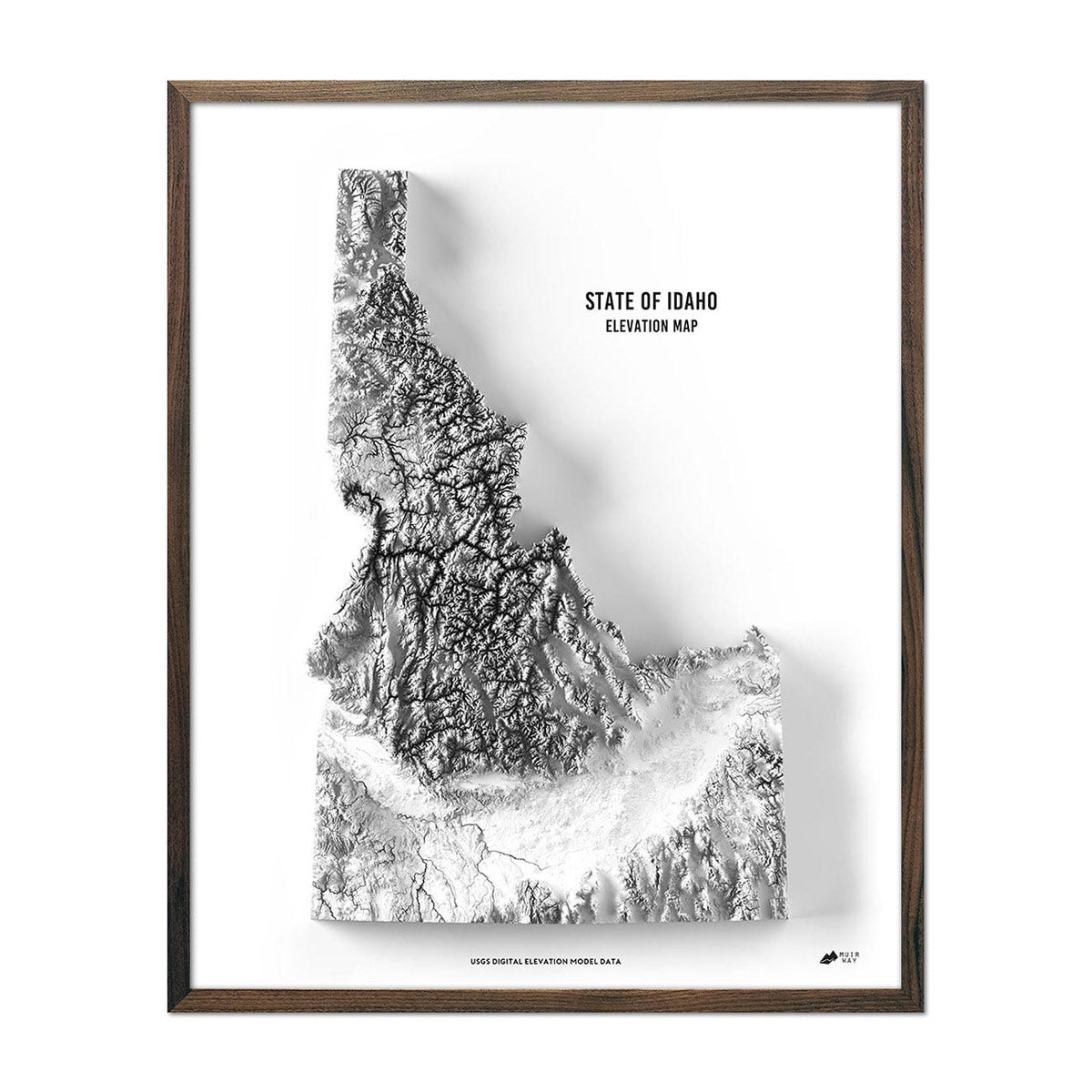 Idaho Elevation Map