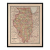 Illinois 1883 Map