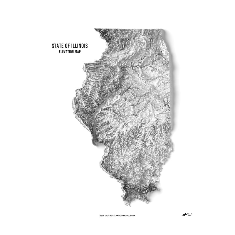 Illinois Elevation Map - Muir Way - Elevation