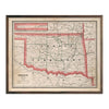 Vintage Map of Indian Territory (Oklahoma) 1883