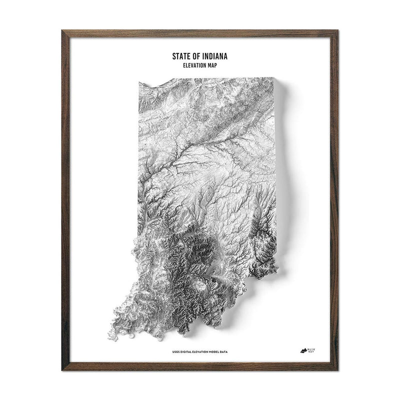 Indiana Elevation Map - Muir Way - Elevation