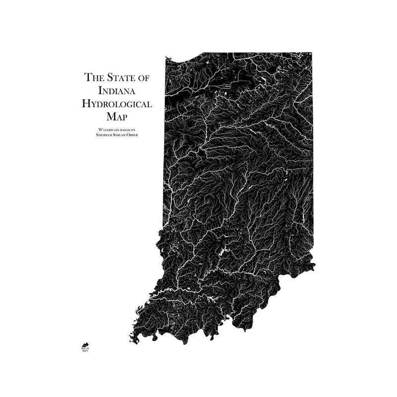 Indiana Hydrological Map - Muir Way - Hydrology