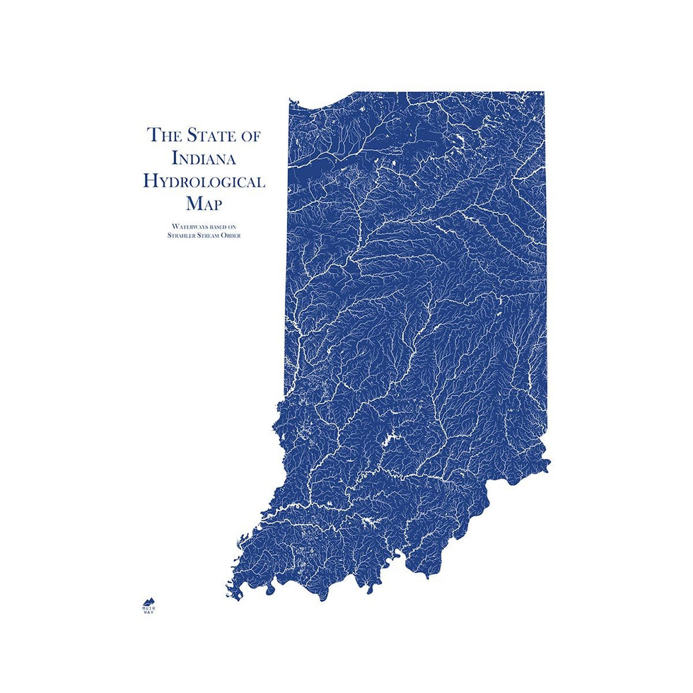 Indiana State Map With Rivers Indiana Hydrology Series Map | Map of rivers, streams & more – Muir Way