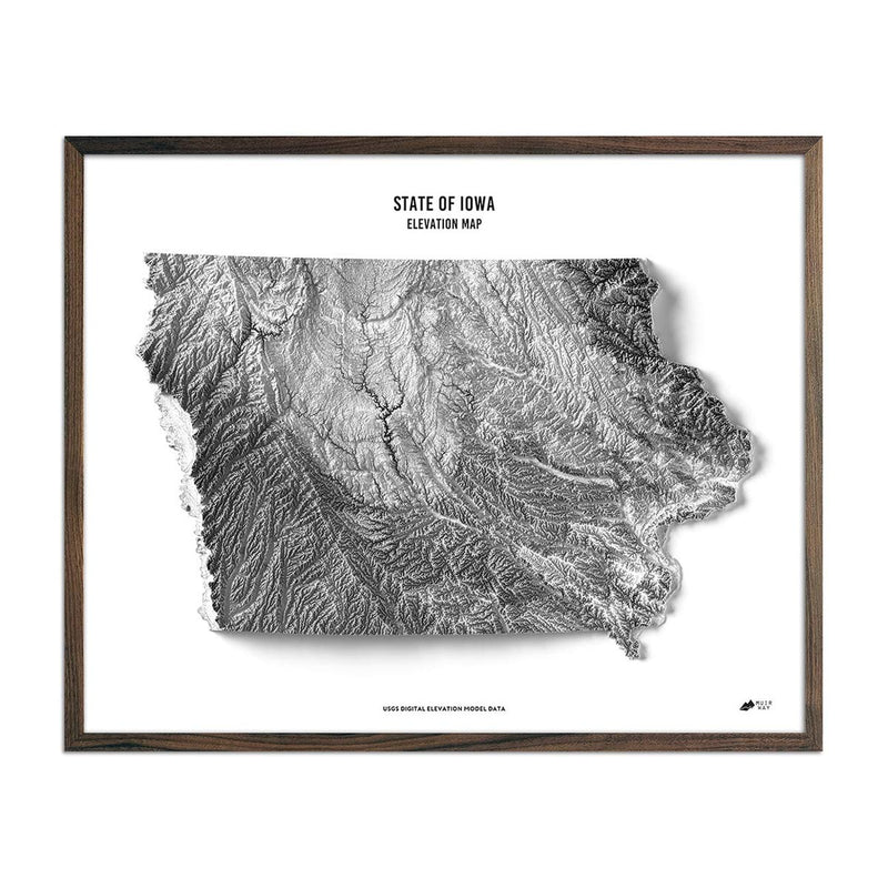Iowa Elevation Map - Muir Way - Elevation