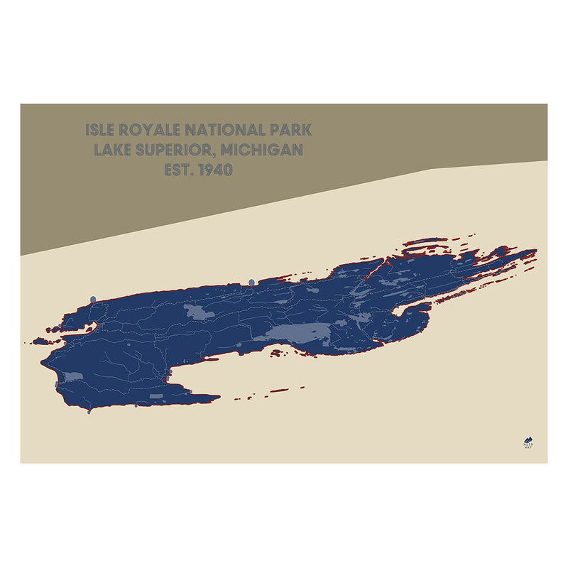 Isle Royale National Park Map - Muir Way - National Park