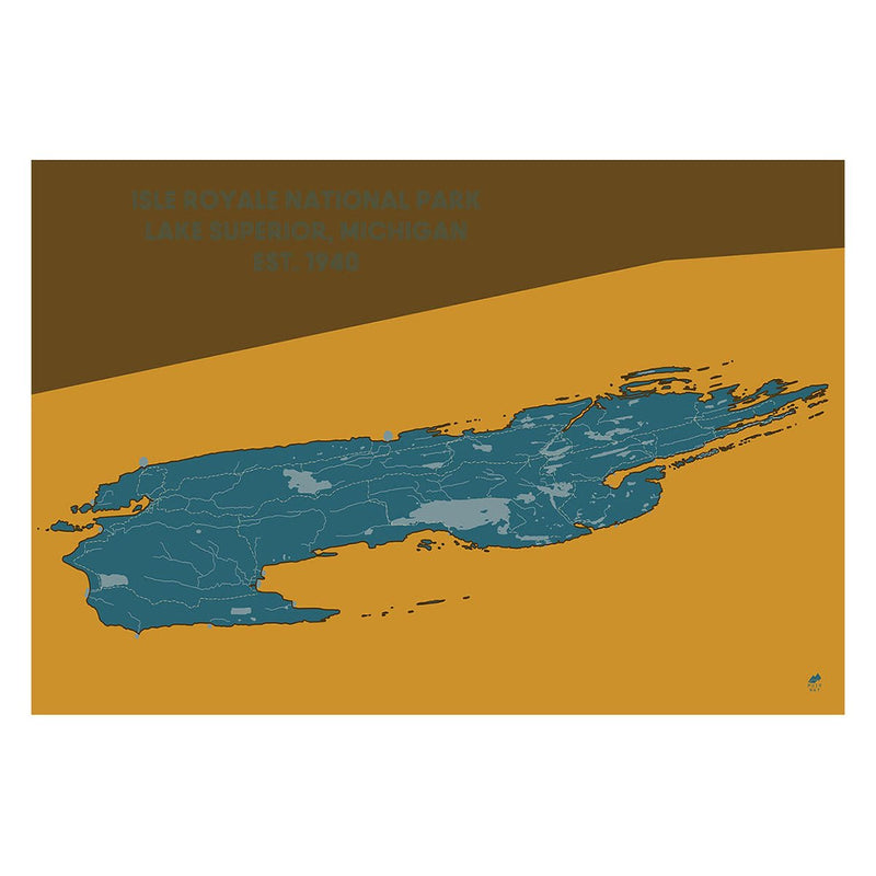 Isle Royale National Park Map - Muir Way - National Park