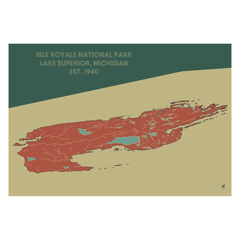 Isle Royale National Park Map - Muir Way - National Park