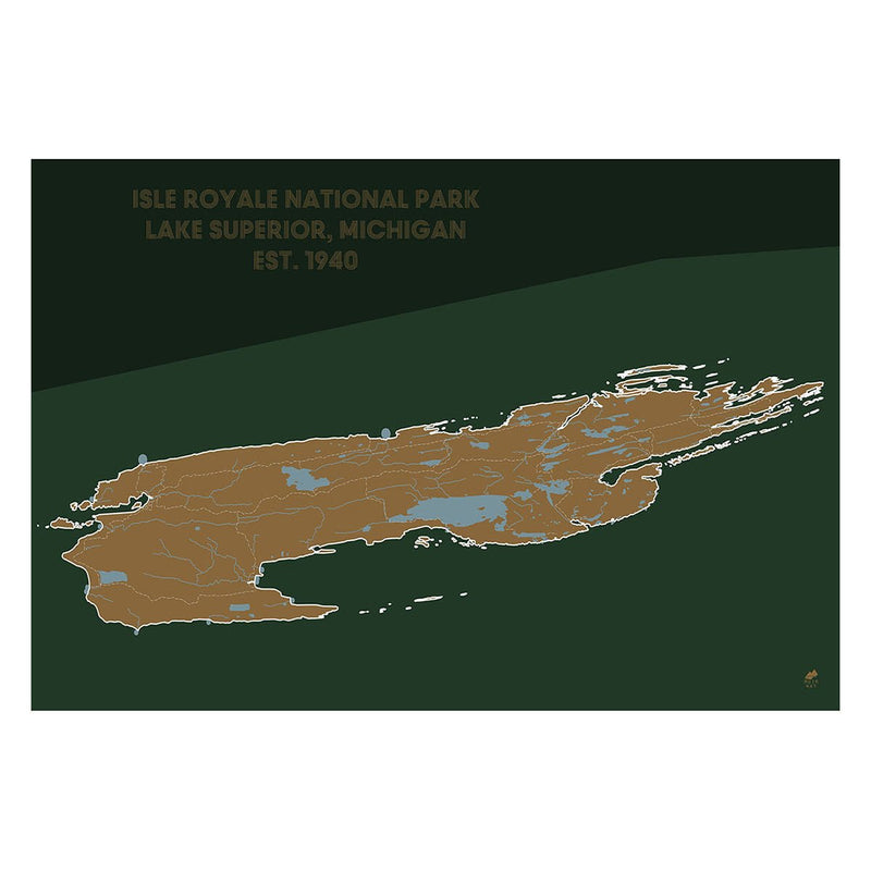Isle Royale National Park Map - Muir Way - National Park