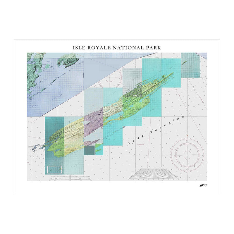 Isle Royale Shaded Relief Map - Muir Way - Relief Series
