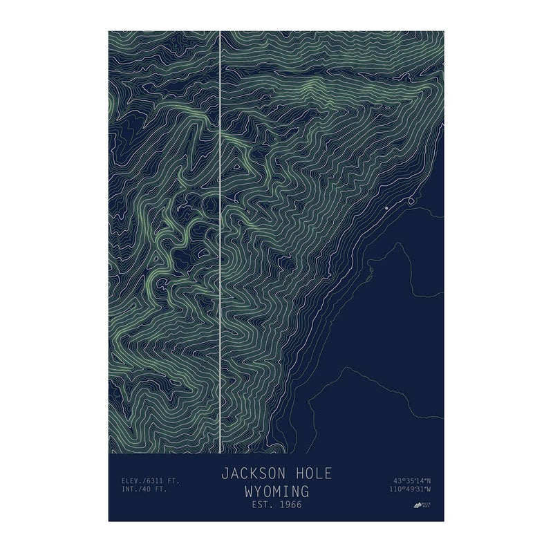 Jackson Hole, Wyoming - Muir Way - TOPO Series
